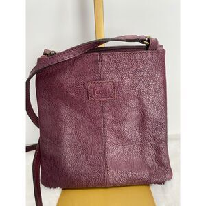 Fossil Burgundy Small Crossbody/Shoulder Strap Brass HardwareOutside PocketBag
